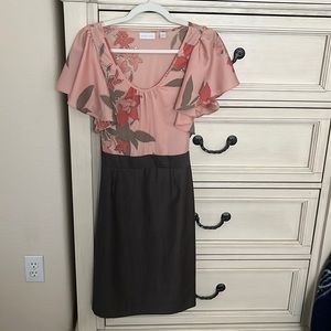 Size Medium New York & Company blush and gray dress. NWOT